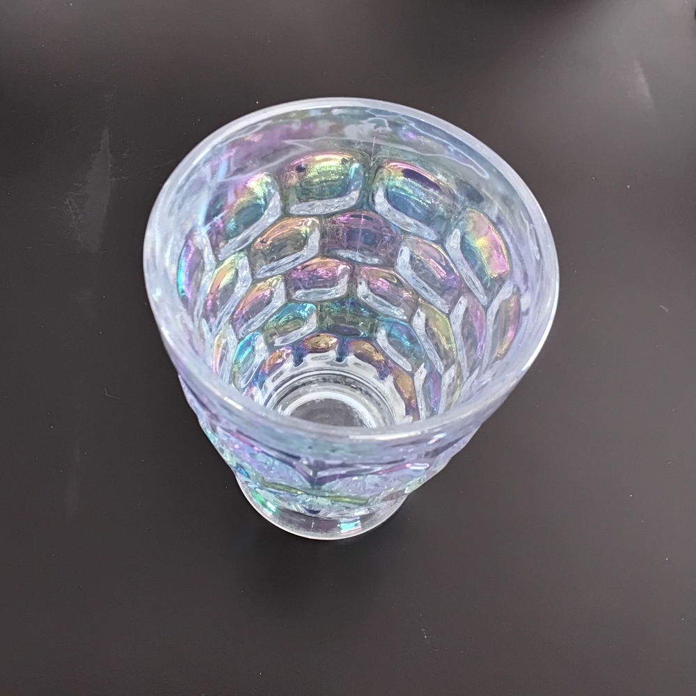 Vintage Federal Glass Yorktown Colonial Iridescent Tumbler - Picture 3 of 6